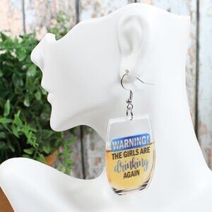 The Girls Are Drinking Again Earrings, New